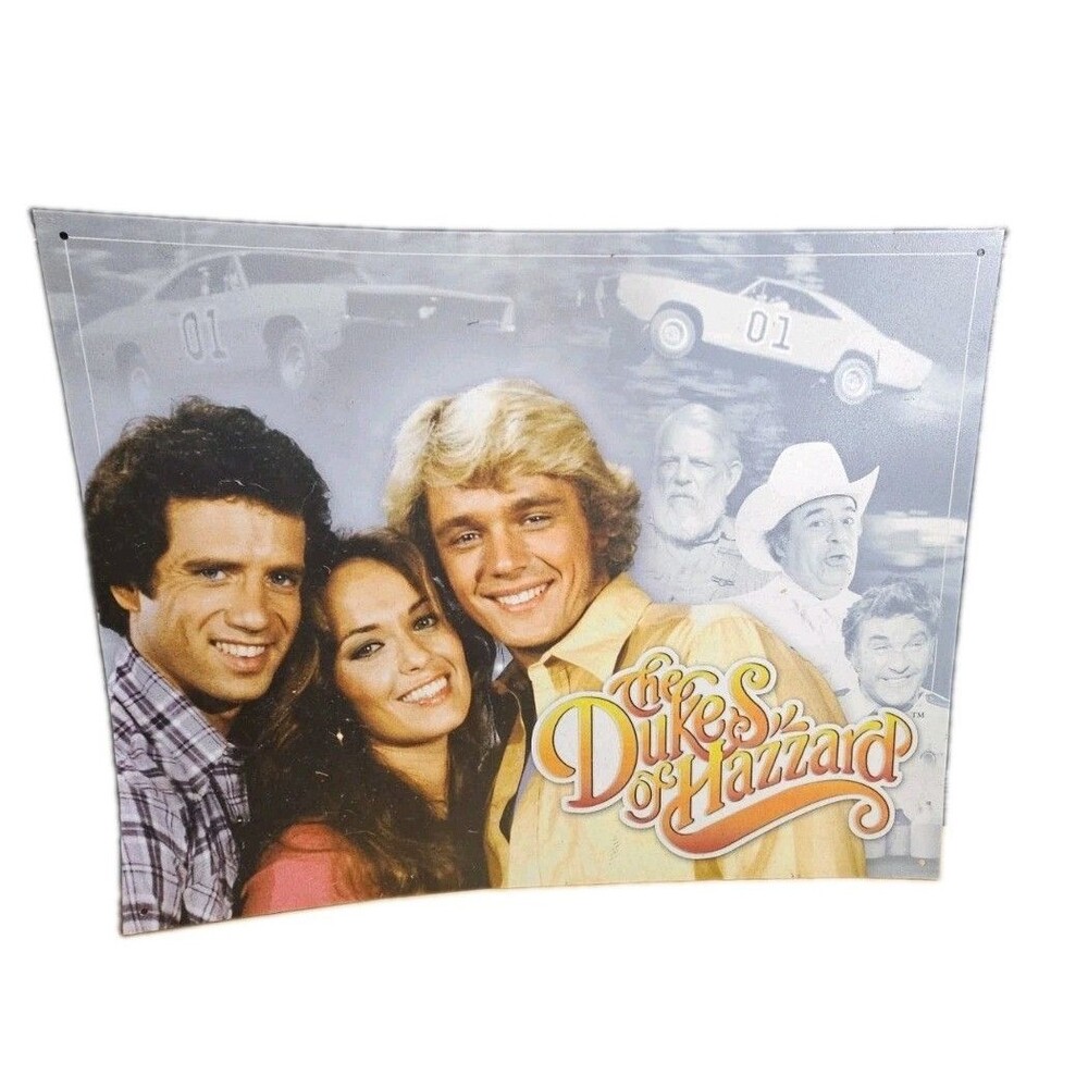 Dukes of Hazzard Gang Tin Metal Sign 2012 Warner Bros 12.5x16 Made USA